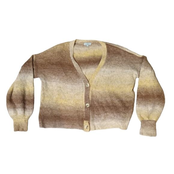 Jamison Wool Blend Ombre cardigan in honey size S - Picture 2 of 5